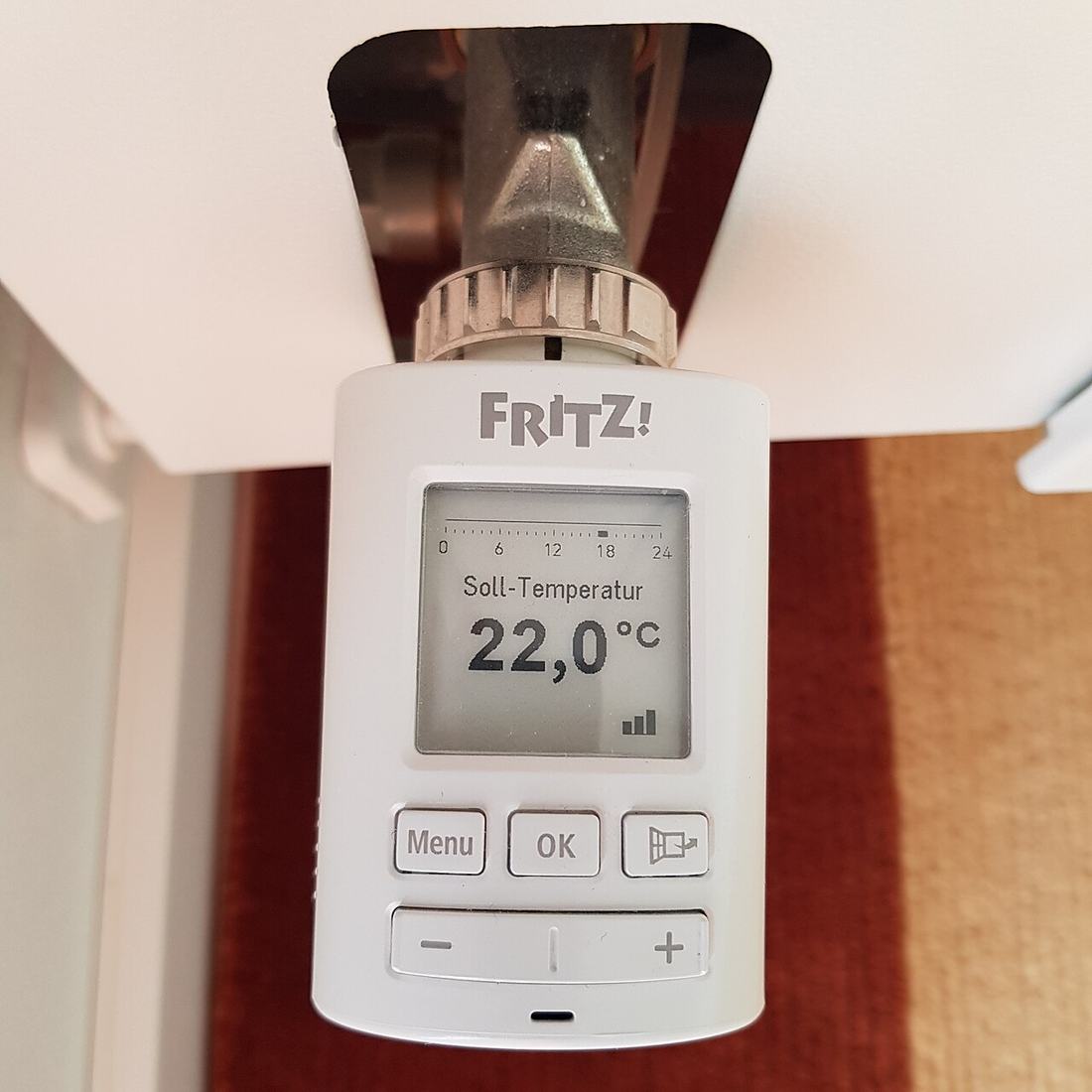 Thermostatventil an einem Heizkörper